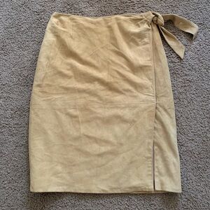 Oscar de La Renta‎ Lamb Suede Skirt Size 6 Y2k
